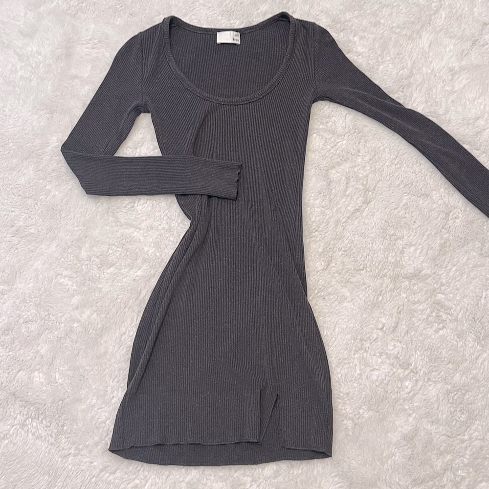 Wilfred Free Ribbed Long Sleeve Dress